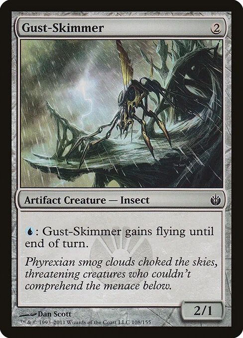 Gust-Skimmer, carta Magic di tipo Artifact Creature — Insect illustrata da Dan Murayama Scott