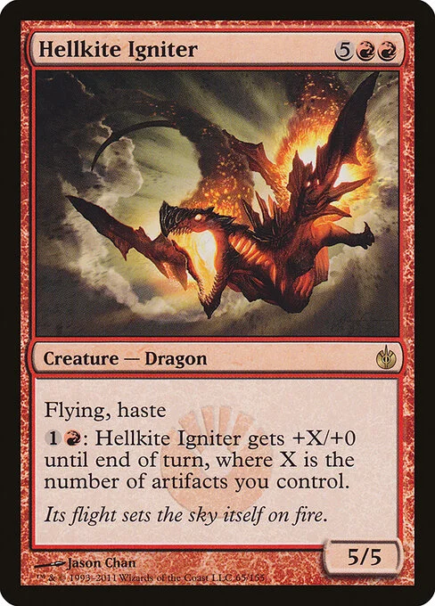 Hellkite Igniter, carta Magic di tipo Creature — Dragon illustrata da Jason Chan