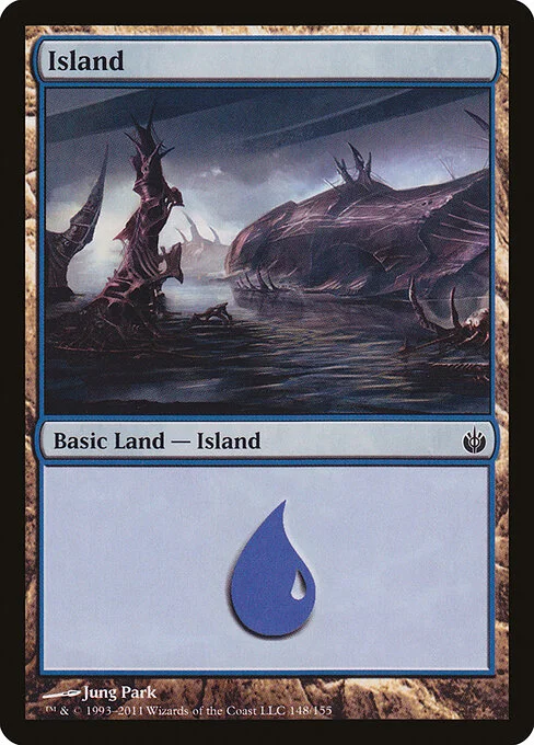 Island, carta Magic di tipo Basic Land — Island illustrata da Jung Park