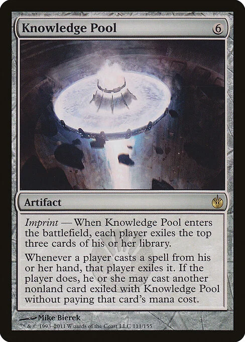 Knowledge Pool, carta Magic di tipo Artifact illustrata da Mike Bierek