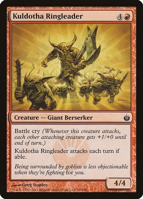 Kuldotha Ringleader, carta Magic di tipo Creature — Giant Berserker illustrata da Greg Staples