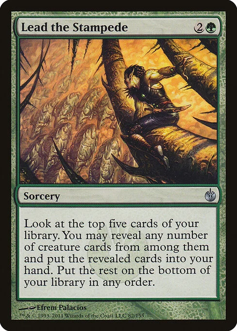 Lead the Stampede, carta Magic di tipo Sorcery illustrata da Efrem Palacios