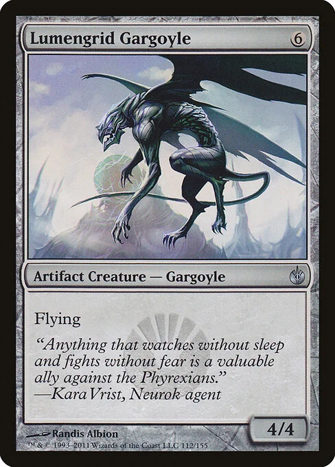Lumengrid Gargoyle, carta Magic di tipo Artifact Creature — Gargoyle illustrata da Randis Albion
