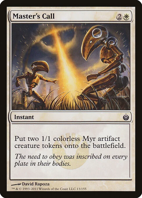 Master's Call, carta Magic di tipo Instant illustrata da David Rapoza