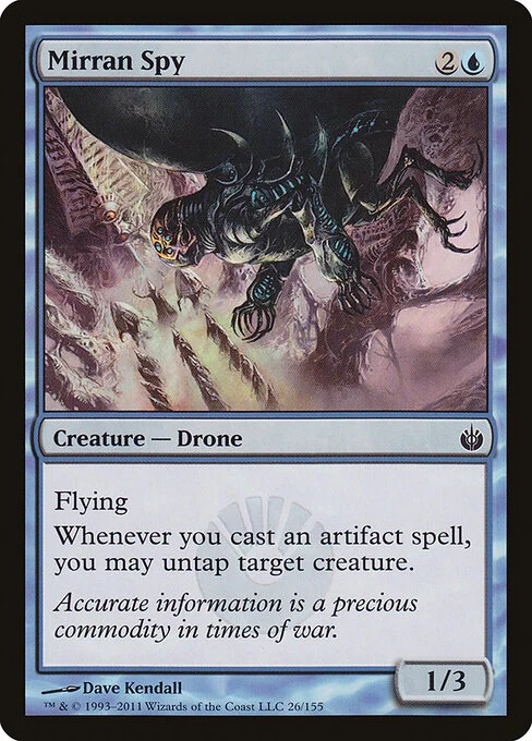 Mirran Spy, carta Magic di tipo Creature — Drone illustrata da Dave Kendall