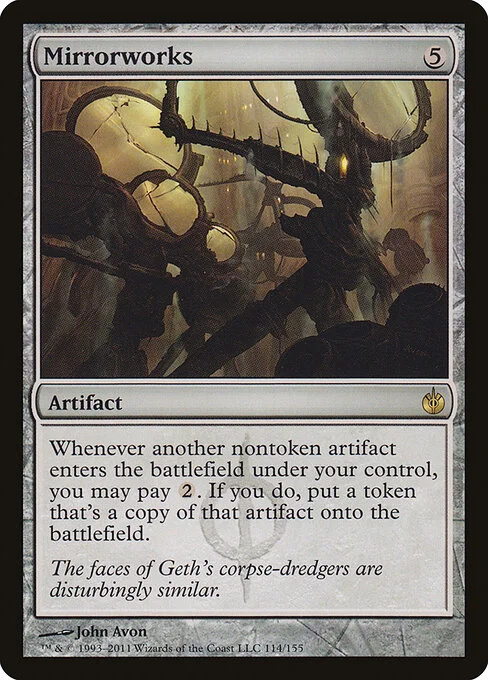 Mirrorworks, carta Magic di tipo Artifact illustrata da John Avon