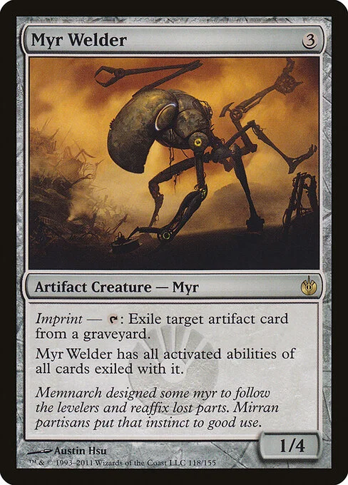 Myr Welder, carta Magic di tipo Artifact Creature — Myr illustrata da Austin Hsu