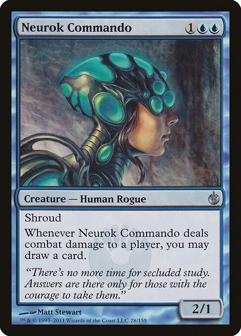 Neurok Commando, carta Magic di tipo Creature — Human Rogue illustrata da Matt Stewart