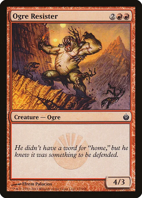 Ogre Resister, carta Magic di tipo Creature — Ogre illustrata da Efrem Palacios
