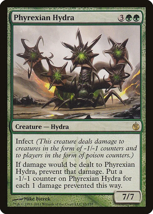Phyrexian Hydra, carta Magic di tipo Creature — Phyrexian Hydra illustrata da Mike Bierek