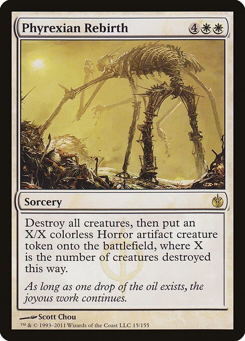 Phyrexian Rebirth, carta Magic di tipo Sorcery illustrata da Scott Chou