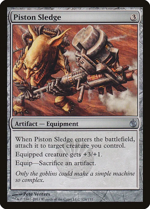 Piston Sledge, carta Magic di tipo Artifact — Equipment illustrata da Pete Venters