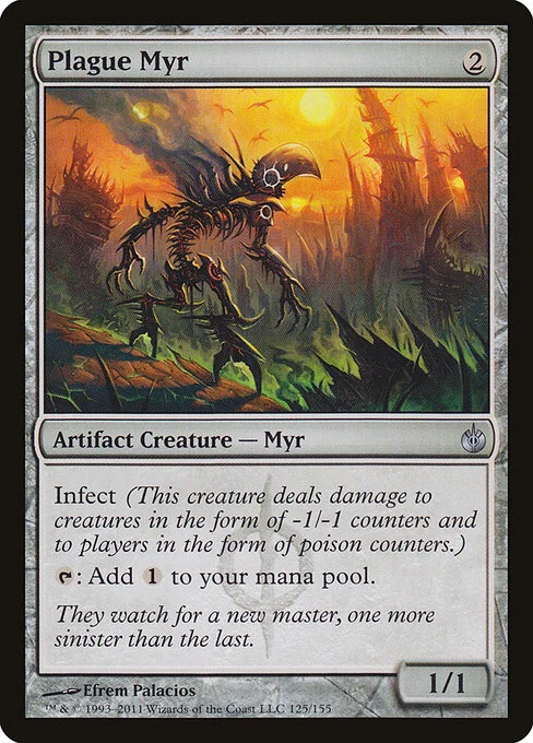 Plague Myr, carta Magic di tipo Artifact Creature — Phyrexian Myr illustrata da Efrem Palacios