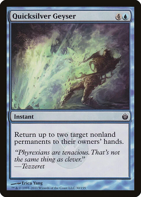 Quicksilver Geyser, carta Magic di tipo Instant illustrata da Erica Yang