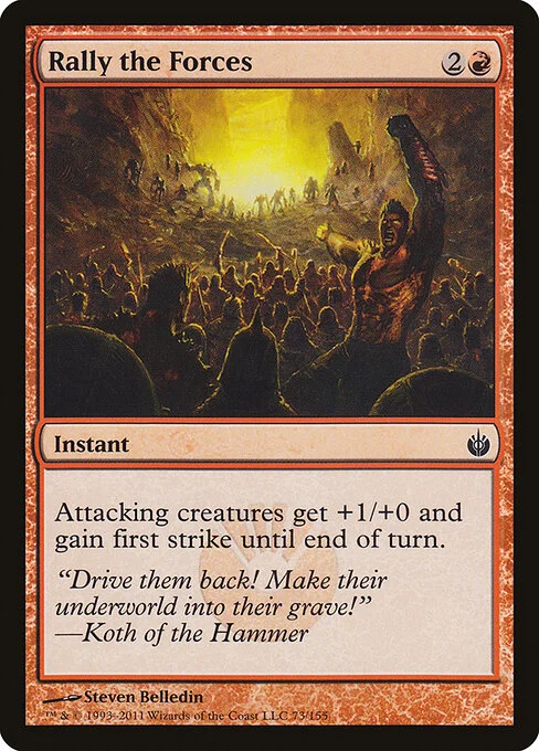 Rally the Forces, carta Magic di tipo Instant illustrata da Steven Belledin