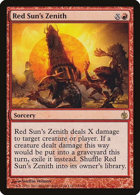 Red Sun's Zenith, carta Magic di tipo Sorcery illustrata da Svetlin Velinov