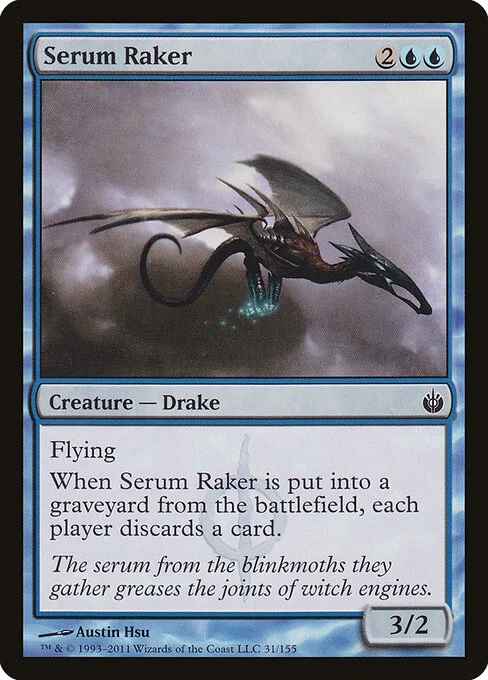 Serum Raker, carta Magic di tipo Creature — Phyrexian Drake illustrata da Austin Hsu