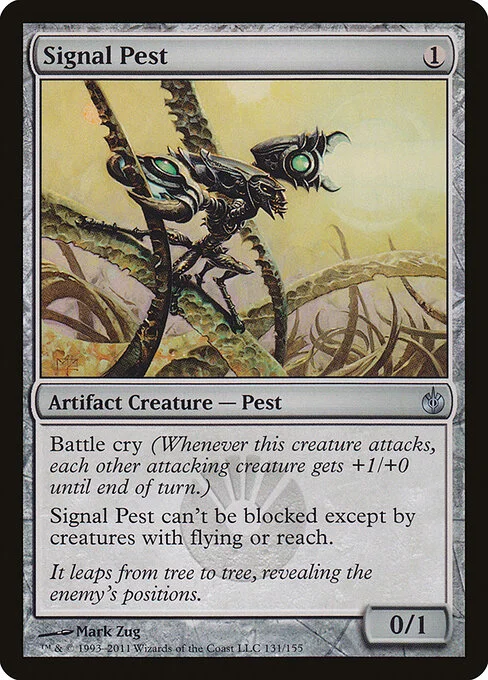 Signal Pest, carta Magic di tipo Artifact Creature — Pest illustrata da Mark Zug