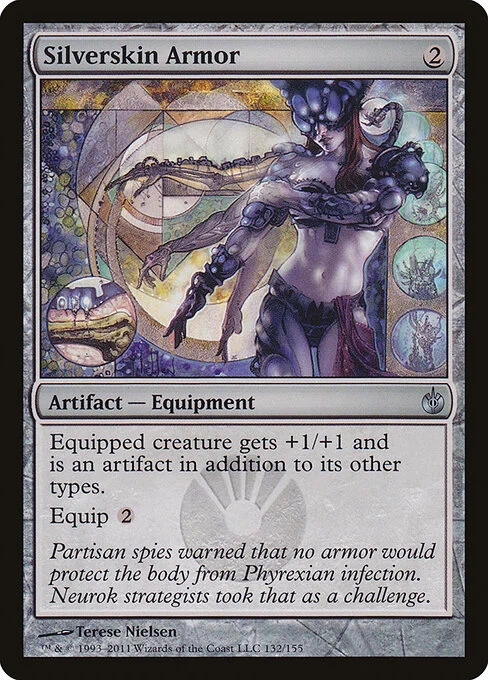 Silverskin Armor, carta Magic di tipo Artifact — Equipment illustrata da Terese Nielsen