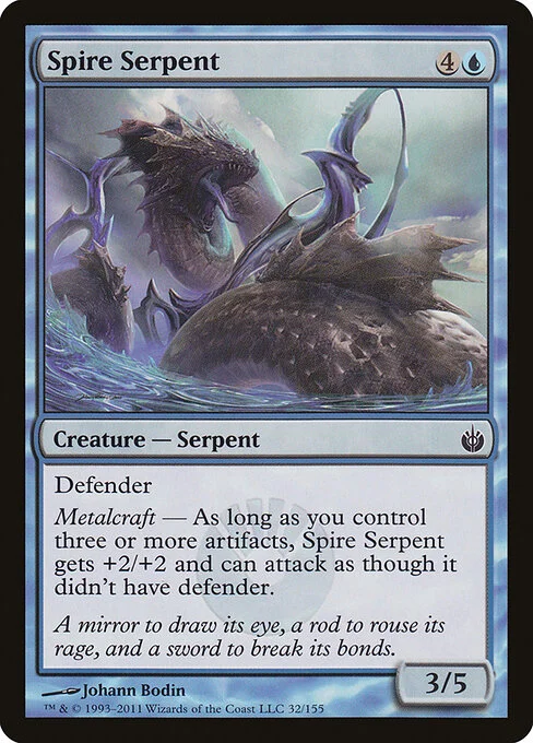Spire Serpent, carta Magic di tipo Creature — Serpent illustrata da Johann Bodin