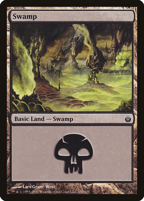 Swamp, carta Magic di tipo Basic Land — Swamp illustrata da Lars Grant-West