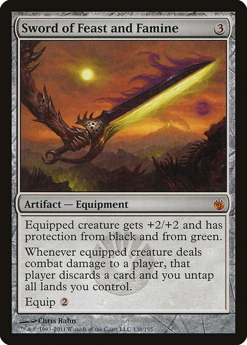 Sword of Feast and Famine, carta Magic di tipo Artifact — Equipment illustrata da Chris Rahn