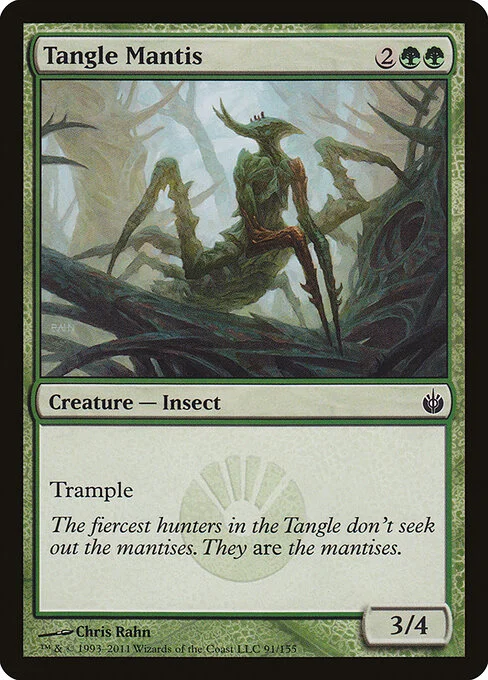 Tangle Mantis, carta Magic di tipo Creature — Insect illustrata da Chris Rahn