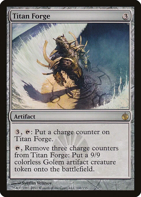 Titan Forge, carta Magic di tipo Artifact illustrata da Svetlin Velinov