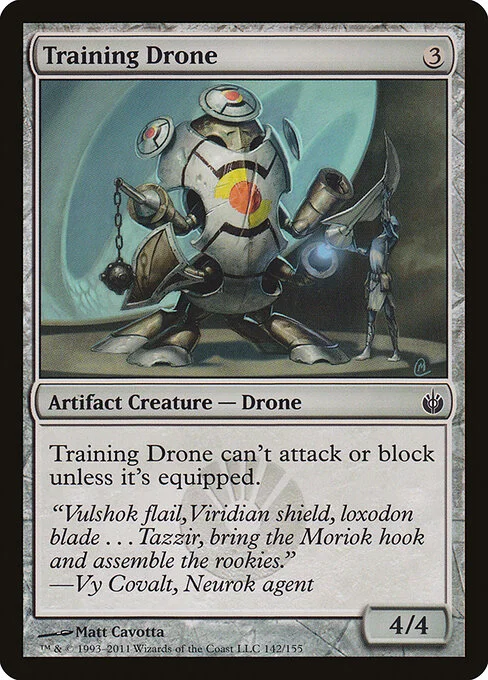 Training Drone, carta Magic di tipo Artifact Creature — Drone illustrata da Matt Cavotta