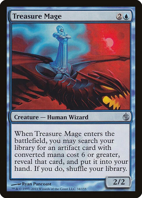 Treasure Mage, carta Magic di tipo Creature — Human Wizard illustrata da Ryan Pancoast