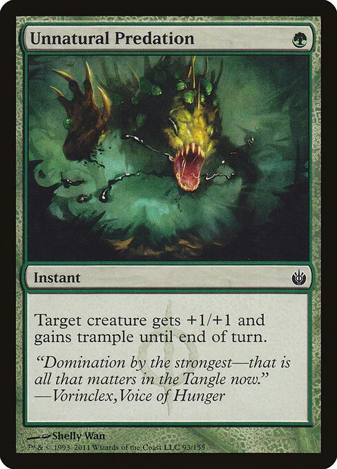 Unnatural Predation, carta Magic di tipo Instant illustrata da Shelly Wan