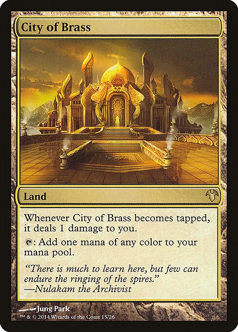 City of Brass, carta Magic di tipo Land illustrata da Jung Park