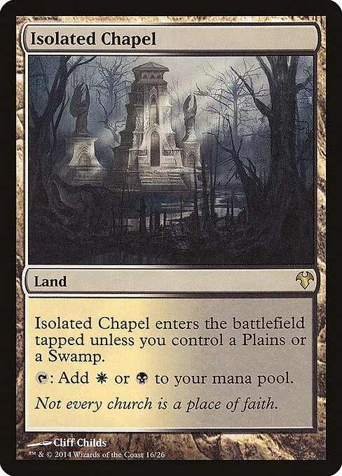 Isolated Chapel, carta Magic di tipo Land illustrata da Cliff Childs