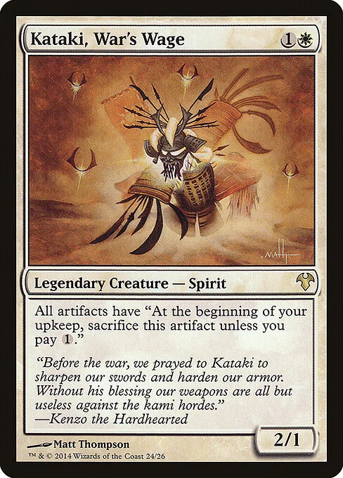 Kataki, War's Wage, carta Magic di tipo Legendary Creature — Spirit illustrata da Matt Thompson