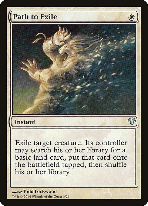 Path to Exile, carta Magic di tipo Instant illustrata da Todd Lockwood