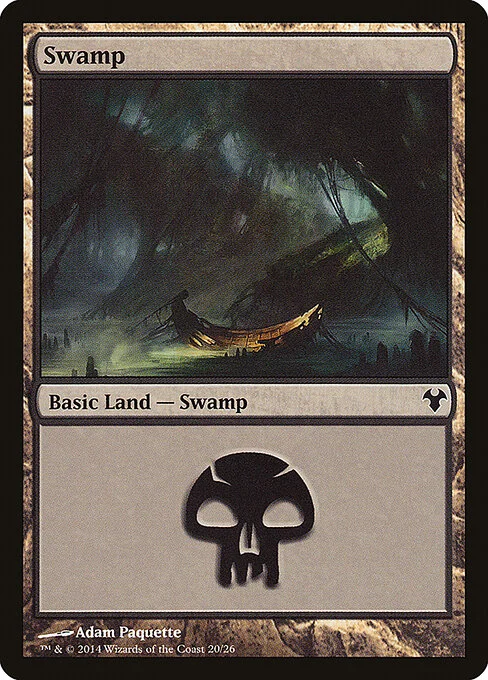 Swamp, carta Magic di tipo Basic Land — Swamp illustrata da Adam Paquette