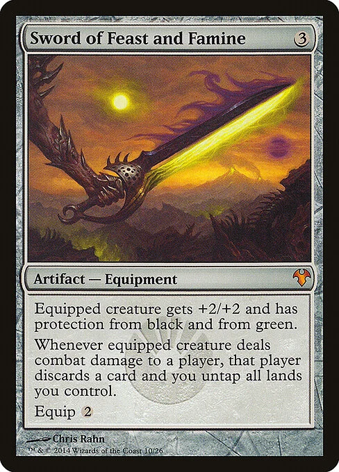 Sword of Feast and Famine, carta Magic di tipo Artifact — Equipment illustrata da Chris Rahn