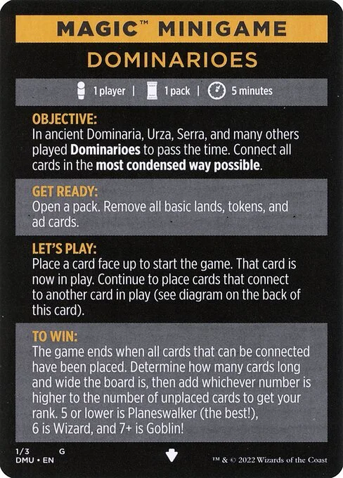 Dominarioes // Dominarioes (cont'd), carta Magic di tipo Card