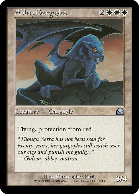 Abbey Gargoyles, carta Magic di tipo Creature — Gargoyle illustrata da Christopher Rush