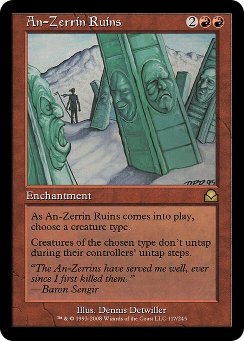 An-Zerrin Ruins, carta Magic di tipo Enchantment illustrata da Dennis Detwiller