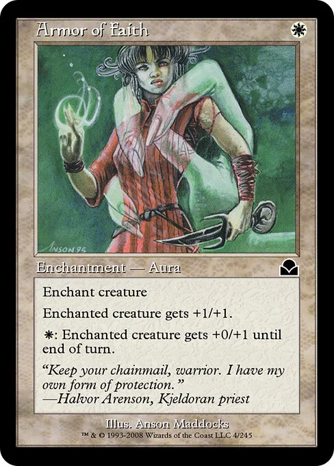 Armor of Faith, carta Magic di tipo Enchantment — Aura illustrata da Anson Maddocks
