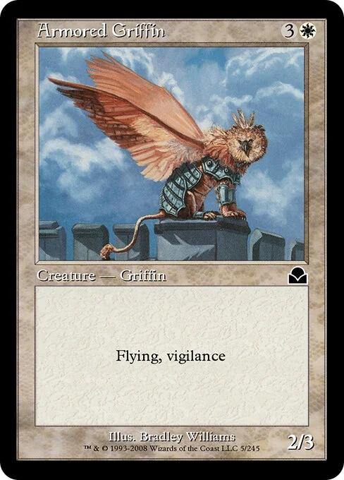 Armored Griffin, carta Magic di tipo Creature — Griffin illustrata da Bradley Williams