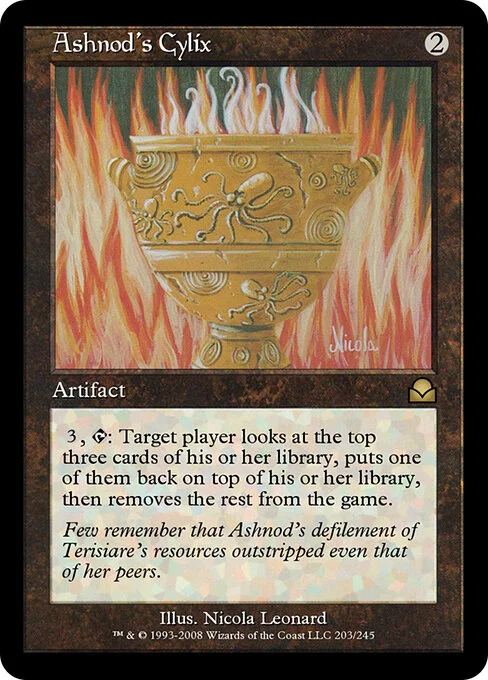 Ashnod's Cylix, carta Magic di tipo Artifact illustrata da Nicola Leonard