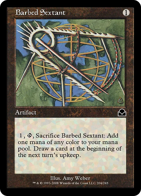 Barbed Sextant, carta Magic di tipo Artifact illustrata da Amy Weber