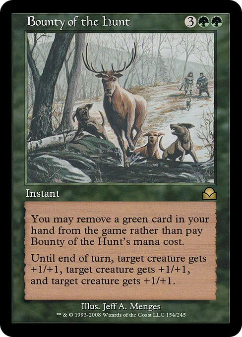 Bounty of the Hunt, carta Magic di tipo Instant illustrata da Jeff A. Menges