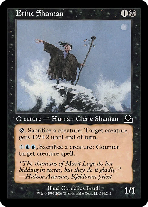 Brine Shaman, carta Magic di tipo Creature — Human Cleric Shaman illustrata da Cornelius Brudi