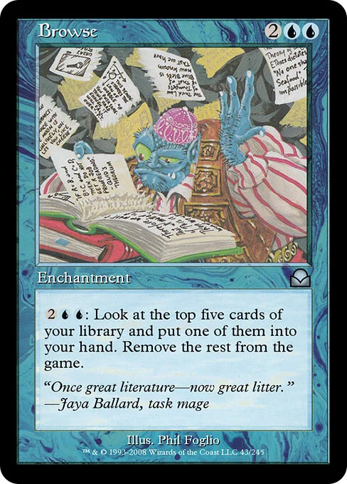 Browse, carta Magic di tipo Enchantment illustrata da Phil Foglio