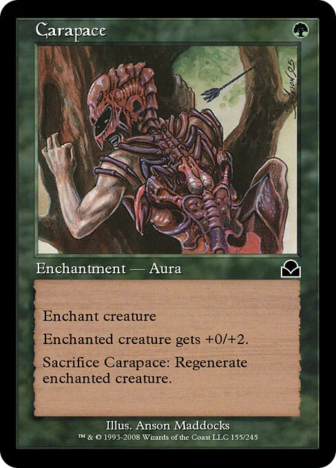 Carapace, carta Magic di tipo Enchantment — Aura illustrata da Anson Maddocks