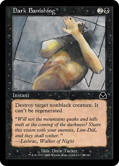 Dark Banishing, carta Magic di tipo Instant illustrata da Drew Tucker