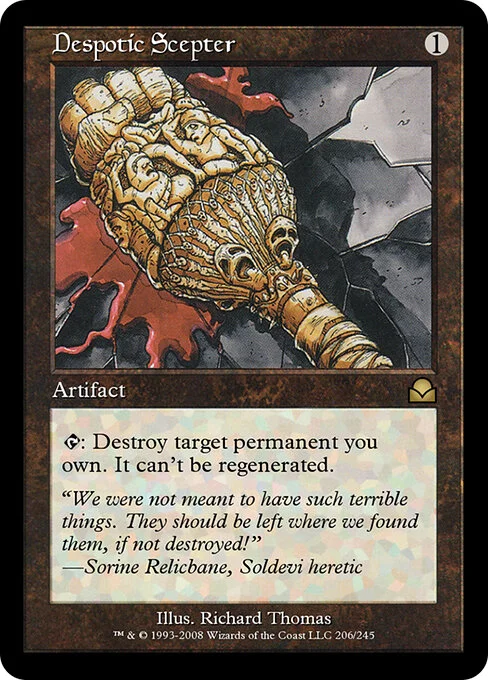 Despotic Scepter, carta Magic di tipo Artifact illustrata da Richard Thomas